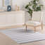 Banks Stripe Swedish Blue Handwoven Indoor/Outdoor Rug-1609835406