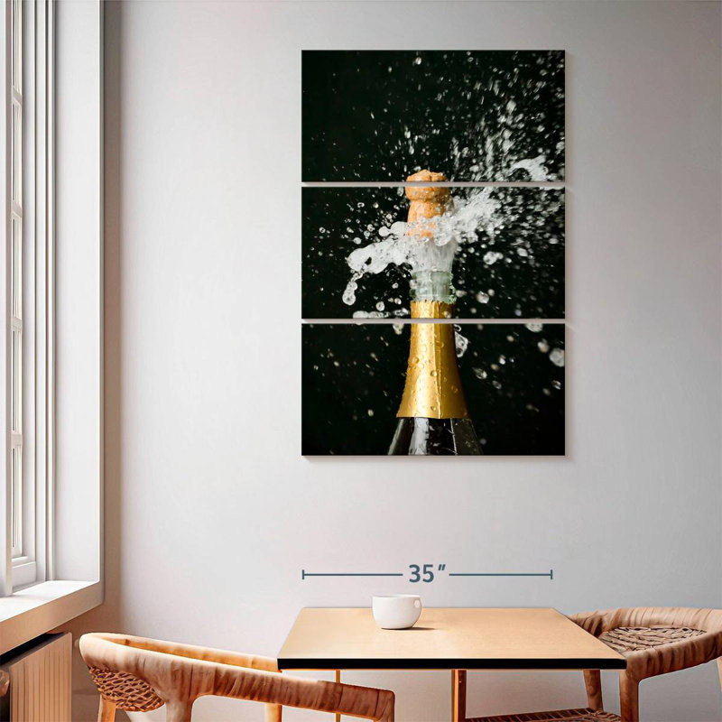 Yarlin Champagne Bottle, 65" H x 42" W