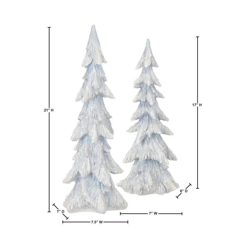 Arbre à neige en résine 17,5 po