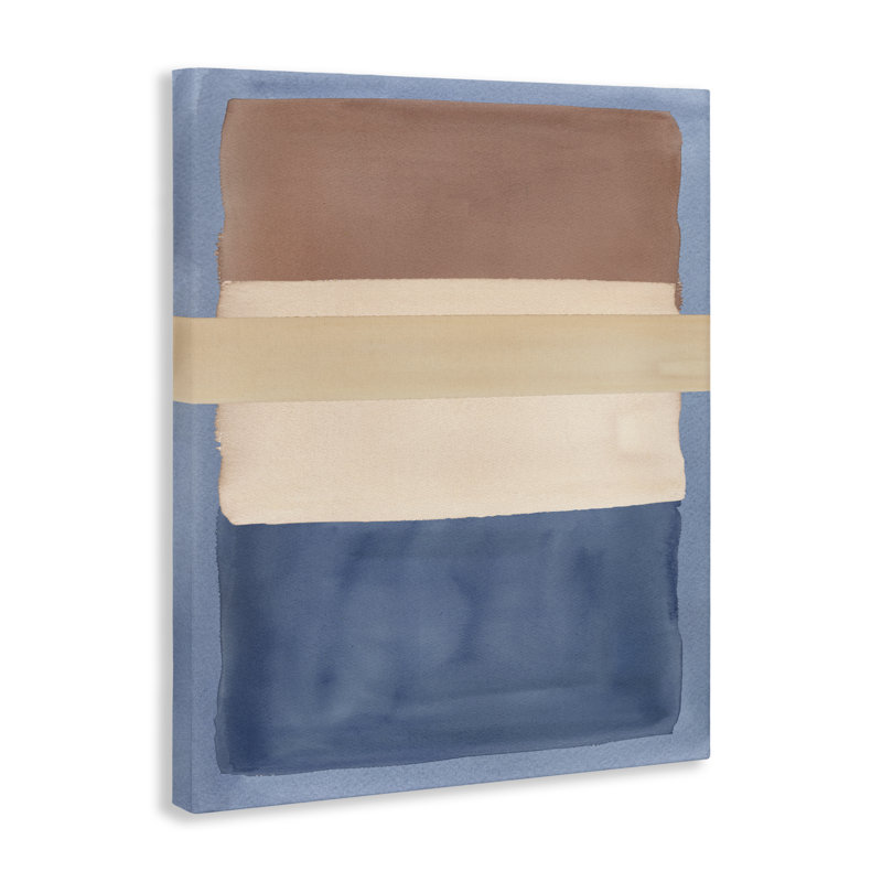 Fun With Blue & Brown Canvas, design by Nina Jacobs, 48" H x 36" W