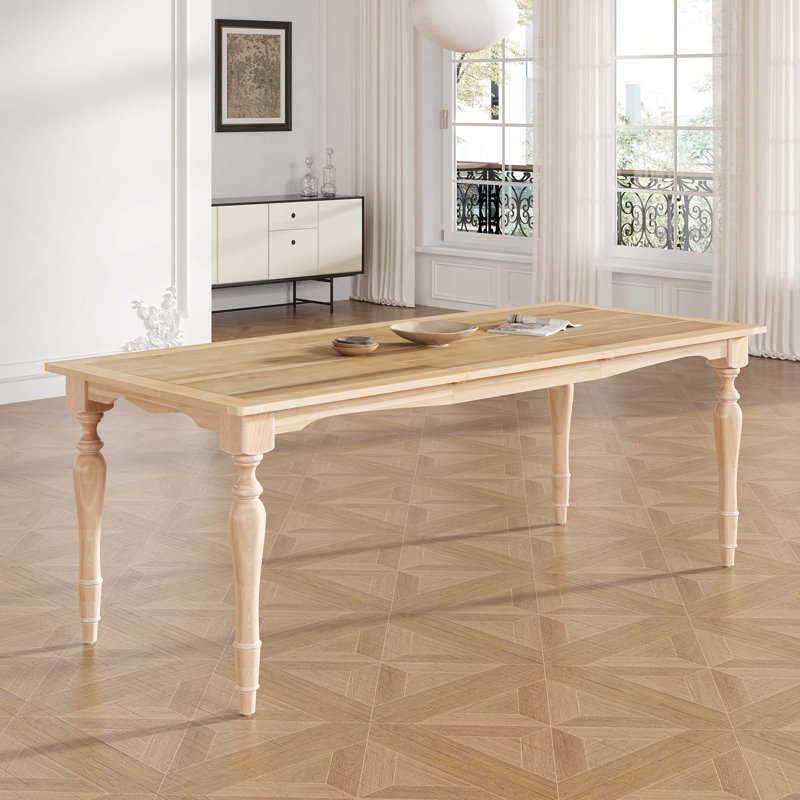 Table de salle à manger extensible 82,7 pouces avec rallonge de 23,6 pouces Vintage Traditional