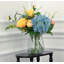 Rose Hydrangea Crackle Vase - 17 Inches