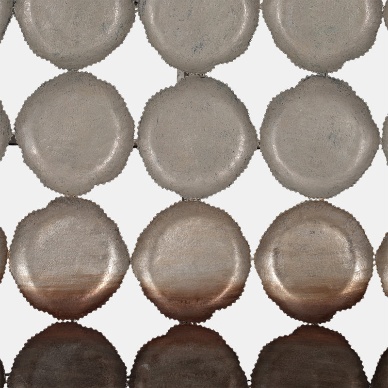 70" x 56" Metallic Ombre Iron Wall Art in Bronze and Black