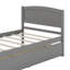 Lit plateforme simple avec deux tiroirs-434316419