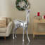 Sculpture de Noël fibre de verre renne de plancher avec motif mosaïque-102186612