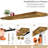 Sorbus Floating Shelves for Wall - Set of 3 Extra Long Floating Shelves for Bedroom, Kitchen, Living Room, Bathroom Shelves, Farmhouse Home Decor - Wall Mounted Floating Shelves - Extra Large, Brown-109748800-124322117