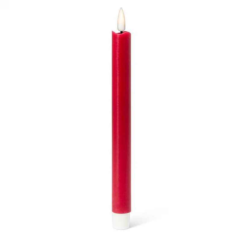 Set Of 2 Led Taper Candle, Red