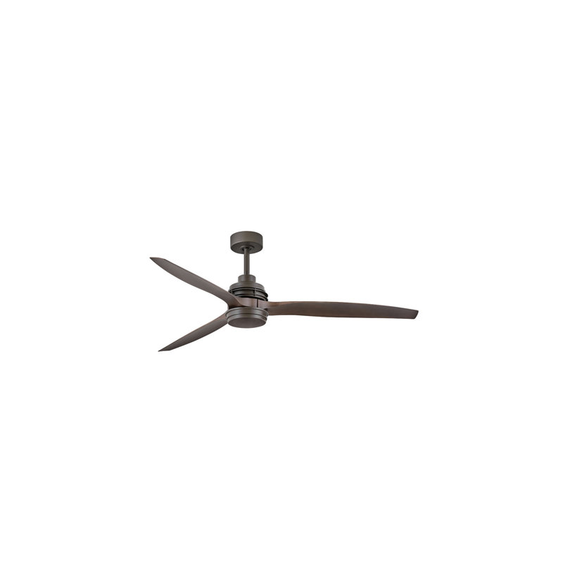 Ventilateur de plafond à 3 pales pour artiste DEL avec commande murale et ensemble d'éclairage Artiste, Bronze mat métallique