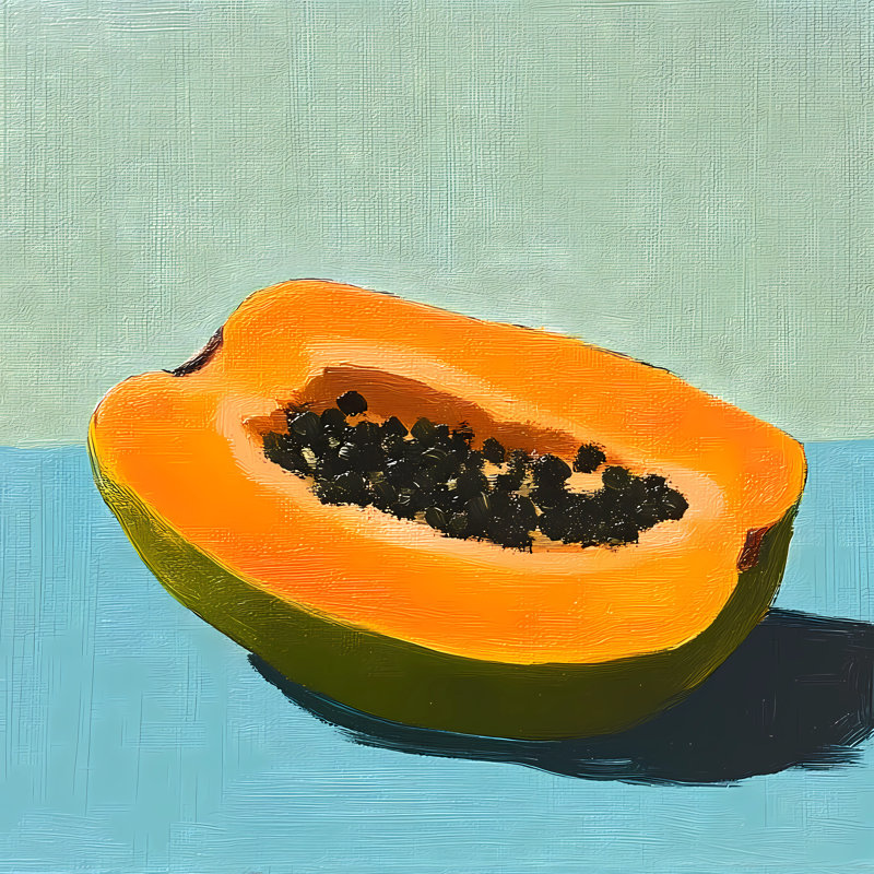 Blue Papaya I by Walker Noble - Wrapped Canvas Print, 91 cm H x 91 cm W