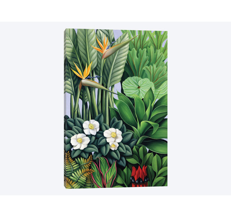 « feuillage ii » par catherine d’art, impression sur toile tendue, H 40 po x l 26 po x P 1,5 po, Toile tendue, Pas de tapis