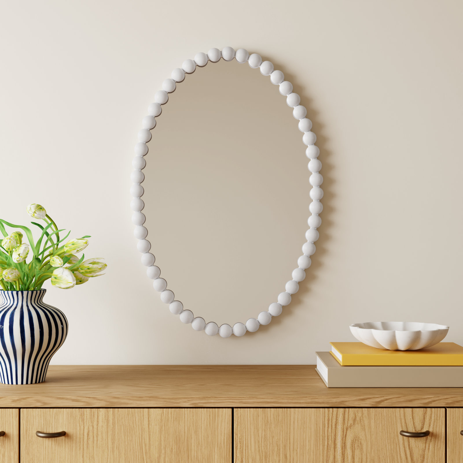 Sanne 20" Accent Mirror, White