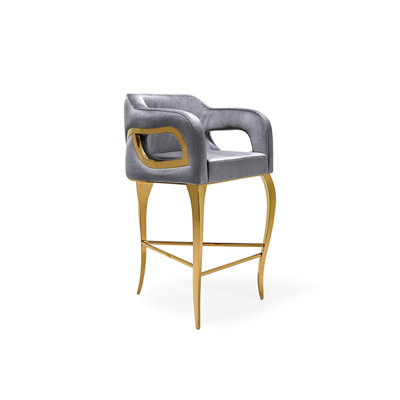 Melisia Upholstered Counter Stool with Metal Frame