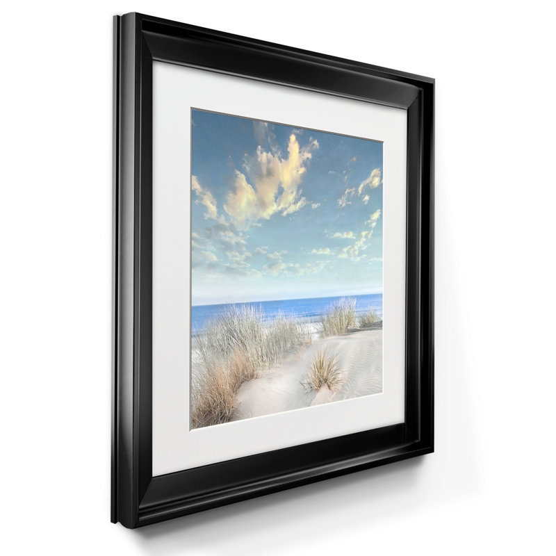 «Smooth Sands I», ensemble de 2 reproductions de photos, Impression encadrée avec passe-partout, H 22,5 po x l 45 po, Noir
