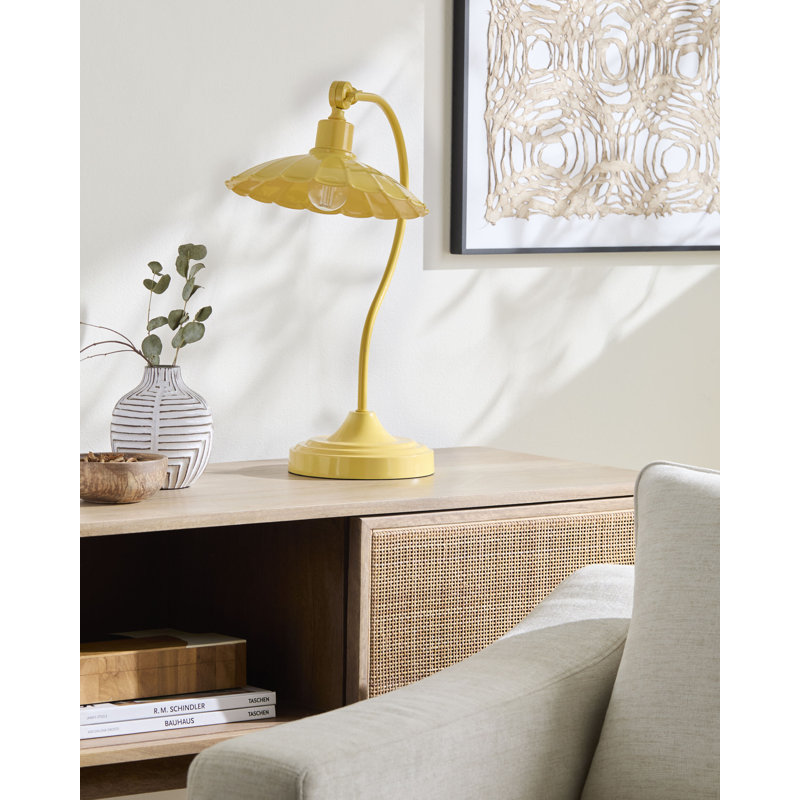 Lampe de table Pavona, Jaune, Jaune