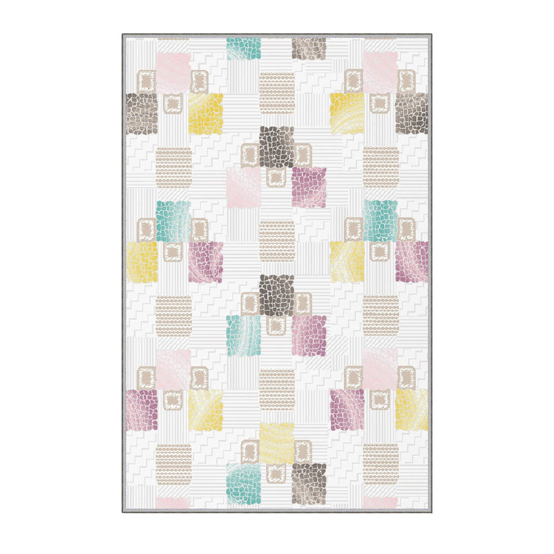 Premium Hall Carpet, 2.6 x 6.6 Feet, 100% Polyester, 0.3 in Pile Height | Antibacterial, Non-Slip Underside, Machine Washable | 3D Digital Print Design, Durable & Stylish for Entryways, Living Rooms & More