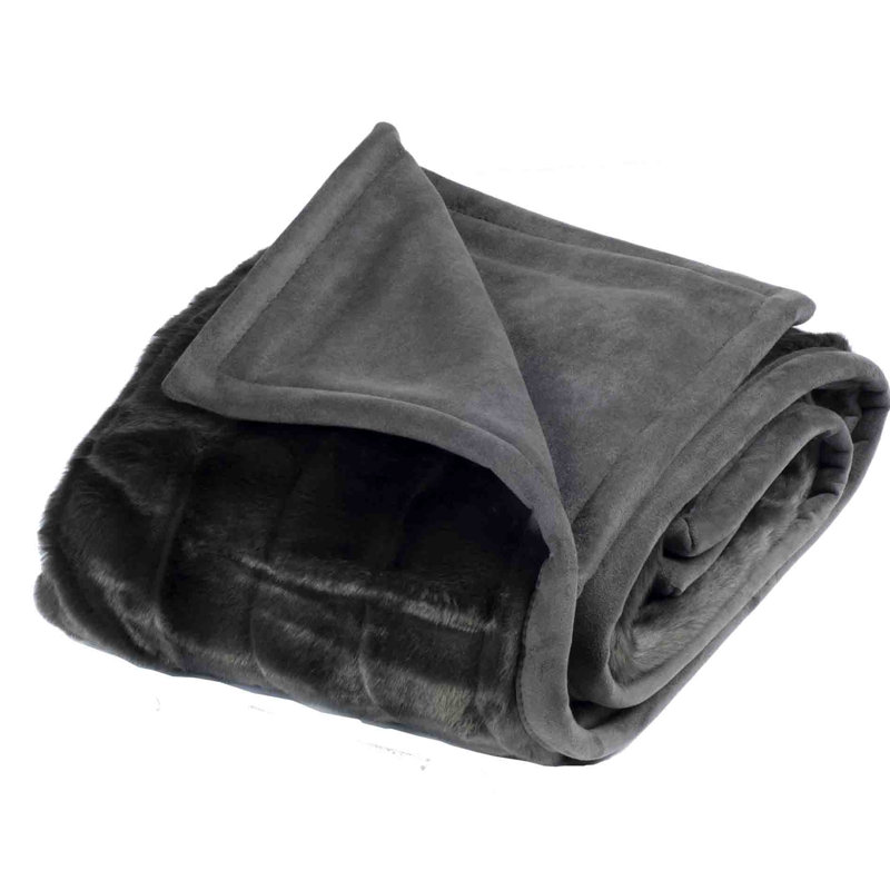 Throw Blanket, Dark Grey, 250cm x 230cm