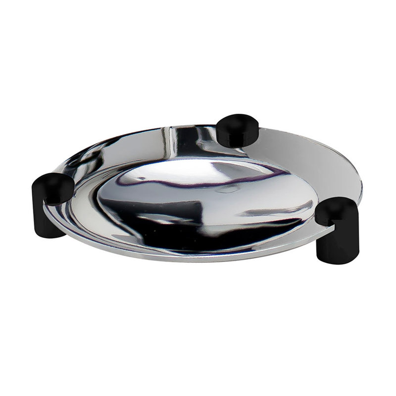 Distributeur de savon aleitha, Chrome / Noir