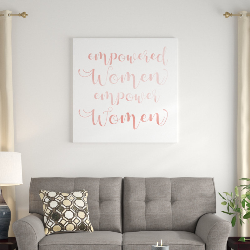 «Womanly Conseils II», art textuel sur toile, H 36 po x l 36 po
