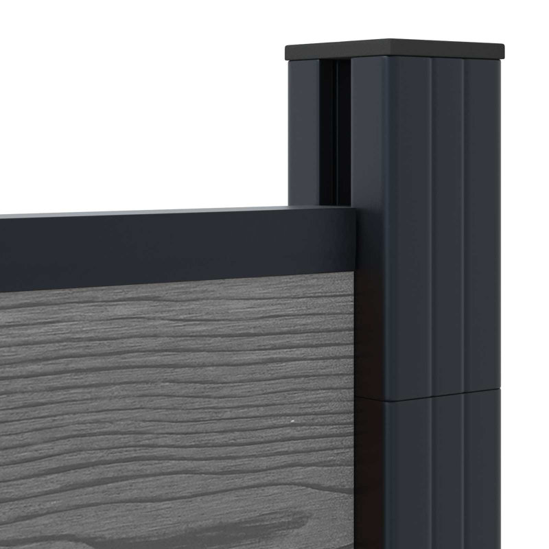 Fencing Kits Fencing with 1 Panel(s) Included, 186cm H x 175cm W, 1, Grey