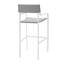 Tabouret de bar d'extérieur empilable en aluminium avec siège rembourré Raleigh-2023376777