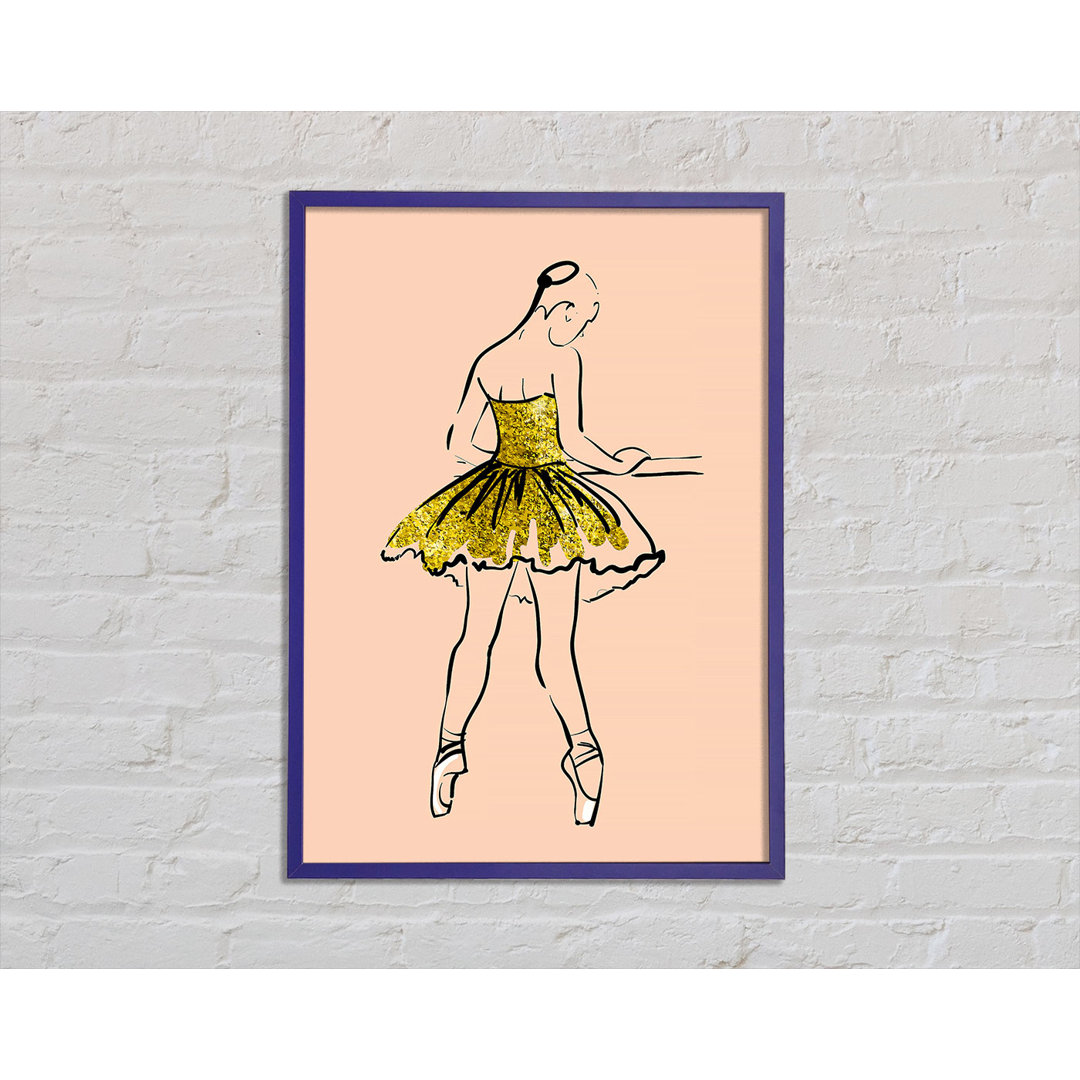 Leinwandbild Golden Pink Ballerina 2 Dance