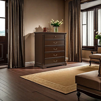 European-style Retro Cabinet Solid Wood Accent Chest