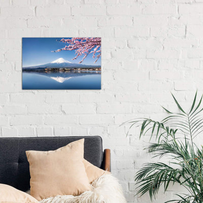 Mount Fuji in Spring 1 Piece Wrapped Canvas Wall Art