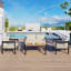 Ensemble de canapé multi-personnes en fer pour l'extérieur avec table, décoration en rotin imperméable et antirouille pour jardin-1135573552