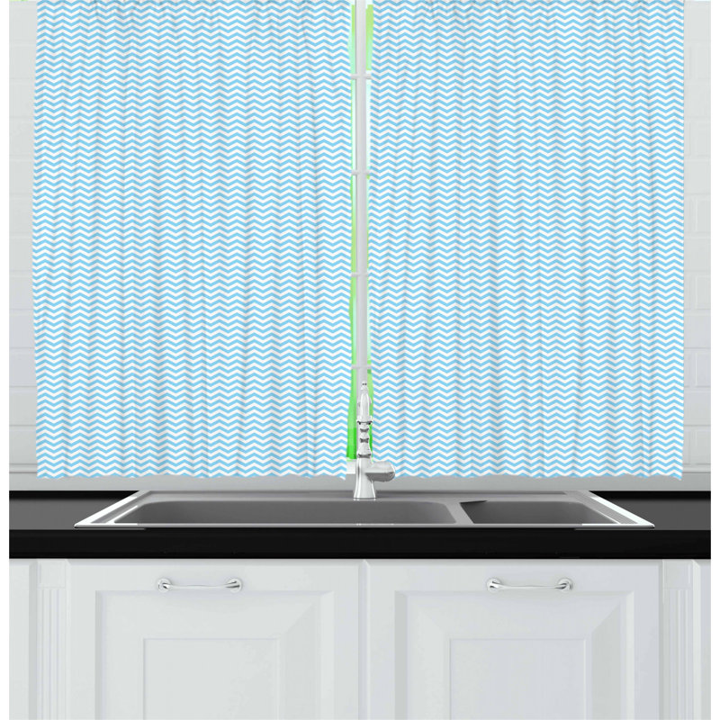 Chevron Tailored Kitchen Curtain