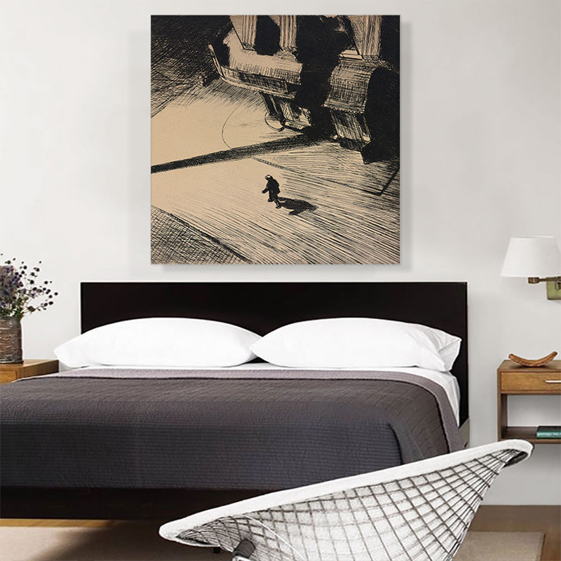 Night Shadows 1921 - reproduction, H 36 po x l 36 po x P 0,75 po