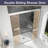 49"-54" W x 70" H Double Sliding Aluminum Framed Shower Door in Brushed Nickel with 1/4" Clear Tempered Glass-122438179