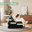 Canapé-lit pliant, canapé-lit pliant avec coussin, canapé-lit futon, canapé-lit convertible, dossier pliable, canapé-lit pliable, double, velours côtelé-1597984297