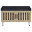Banc de rangement Art Deco 2 portes avec siège rembourré et amplement d'espace intérieur pour les intérieurs modernes-1004373898
