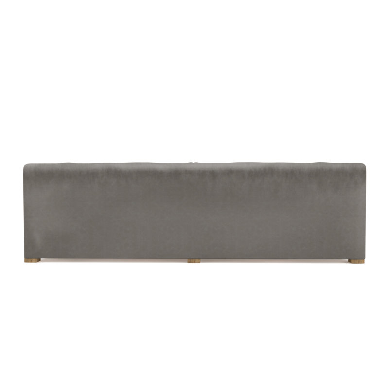 Crosby Slope Arm Sofa, Vintage Leather Pumice, 32.5" H x 120" W x 38" D, Natural
