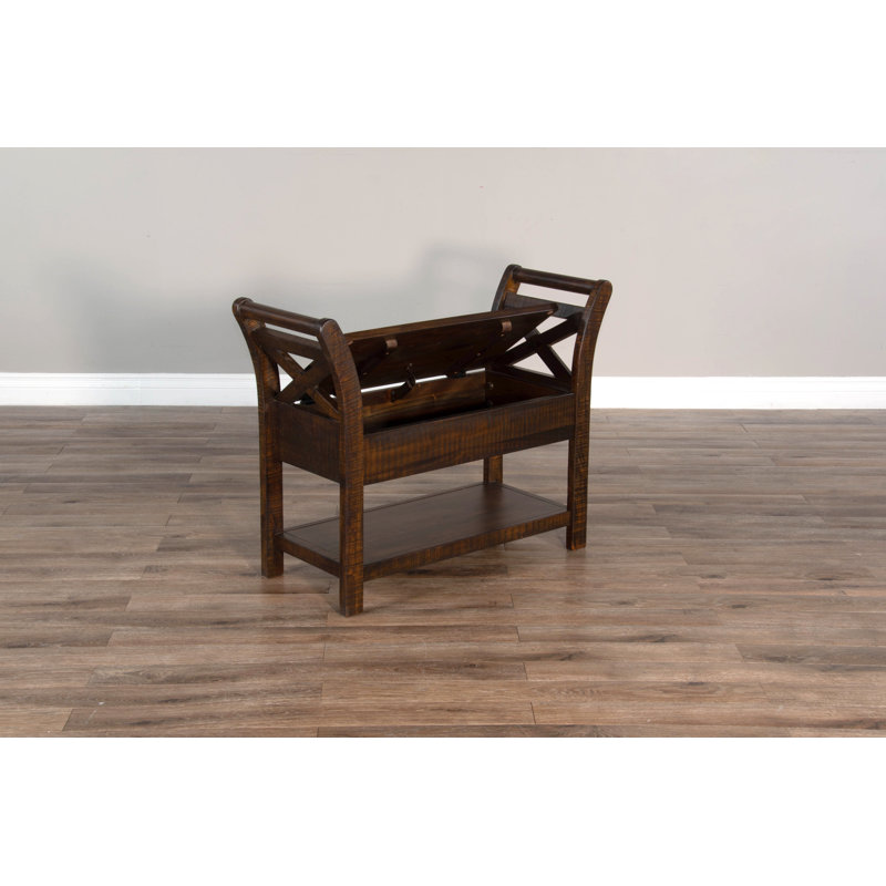 Banc de rangement Afognak, Brun foncé