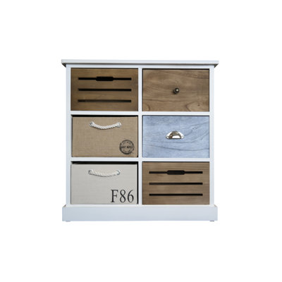 Seabury Solid Wood 70 cm W Chest of 6 Drawers