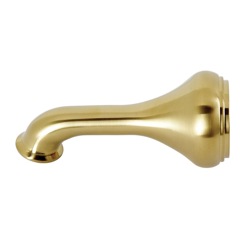 Kingston Brass Shower Scape 5-Inch Non-Diverter Tub Spout, Brushed Brass