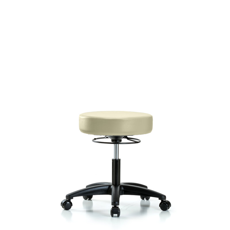 Tabouret de laboratoire réglable en hauteur Anissa, Adobe, Patins
