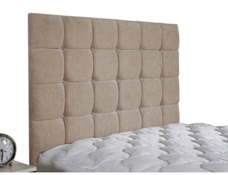 Upholstered Headboard, Small Double (4'), Cream, Chenille