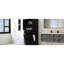 Armoire de rangement pour salle de bain - Noir avec 2 appareils de lessive et basculement peint-1724403047