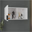 Pharmacie Kaser avec miroir et tablettes, avec option de position verticale ou horizontale, solution de rangement de salle de bain moderne, blanc
