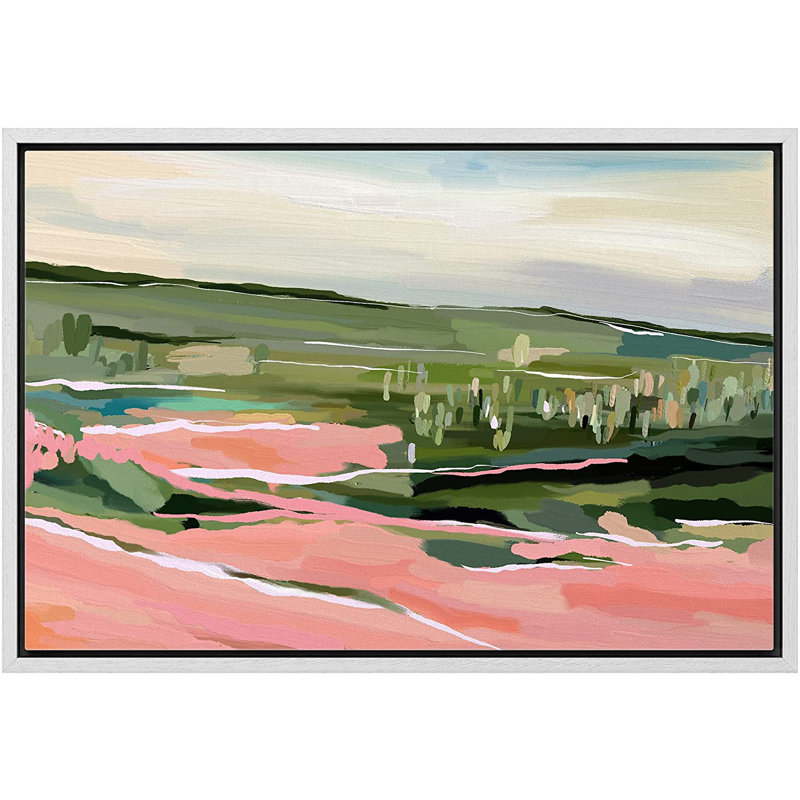 Signe, reproduction d'art sur toile encadrée, pastel multicolore, vallée de la nature, nature sauvage, illustrations, art moderne décoratif minimaliste rustique pour le salon, la chambre à coucher, le bureau