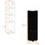 3 Corner Shelves Black Bathroom Cabinet With 2 Doors - Freestanding Unit For Use 2-door