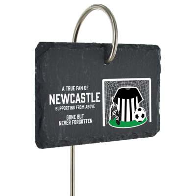 Bonju Newcastle Fan Football Slate Grave Marker Sport Memorial Plaque