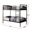 Lit superposé simple en métal noir antique-1567570152