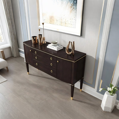 55.12"American-style minimalist solid wood storage entrance cabinet