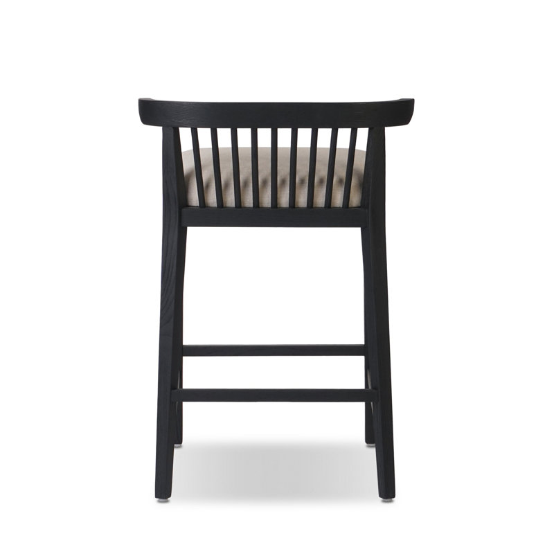 Tullio Upholstered Stool with Solid Wood Frame