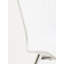 Side Chair in White, Silver