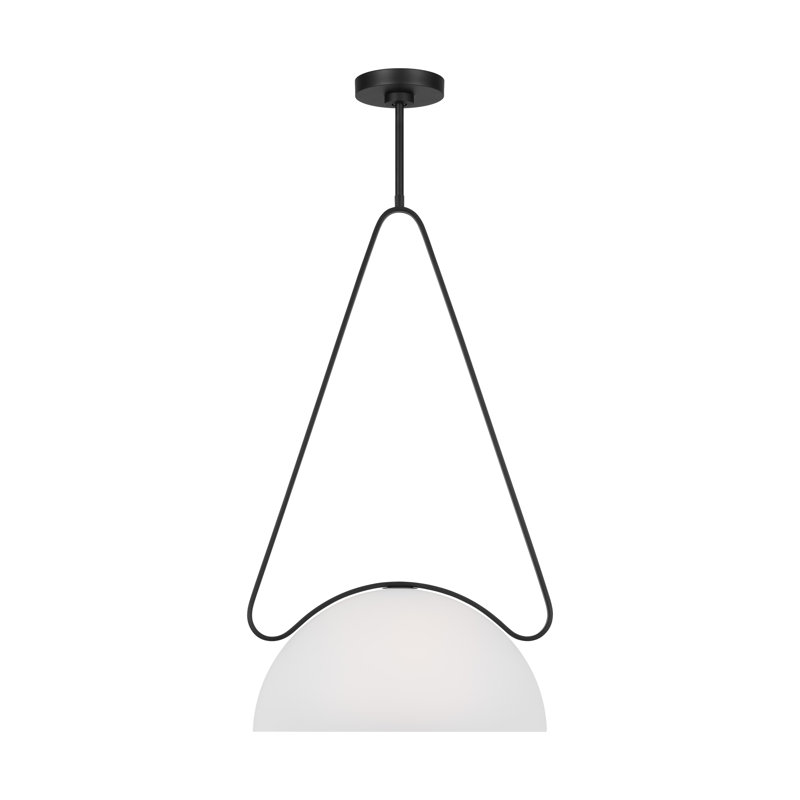 Romaine 1 - Light Matte Black Pendant, 28.25" H x 15" W x15.75" D