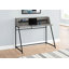 Bureau d'ordinateur, bureau personnel, ordinateur portable, tablettes de rangement, L 48 po, travail, stratifié, métal, contemporain-1186131965